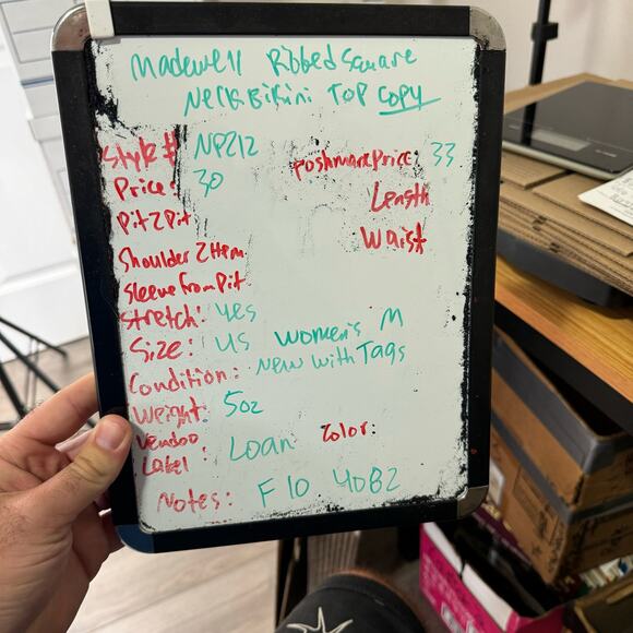 Madewell Ribbed Square Neck Lavender Bikini Top Swimsuit US Women's M New - Picture 6 of 6